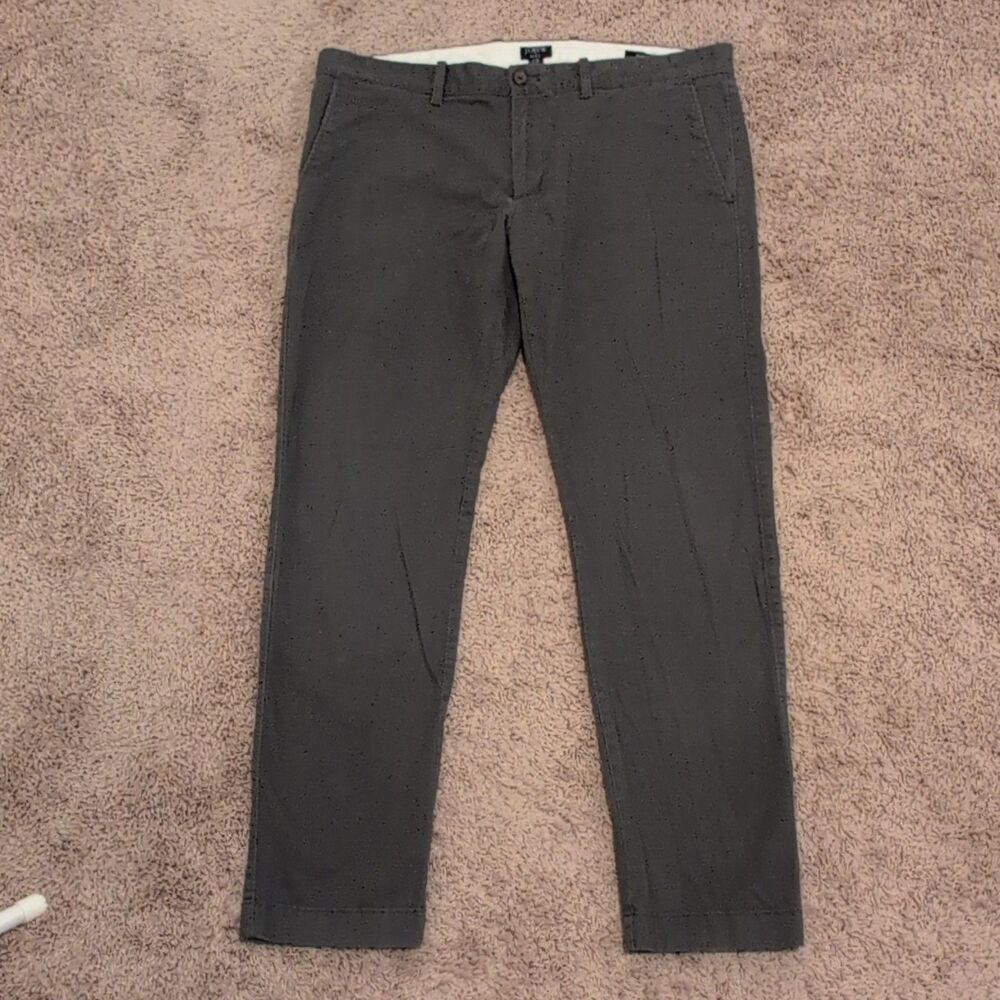 J.CREW Men's Gray Twill Chino Pants Slim Fit Straight Leg Size 36